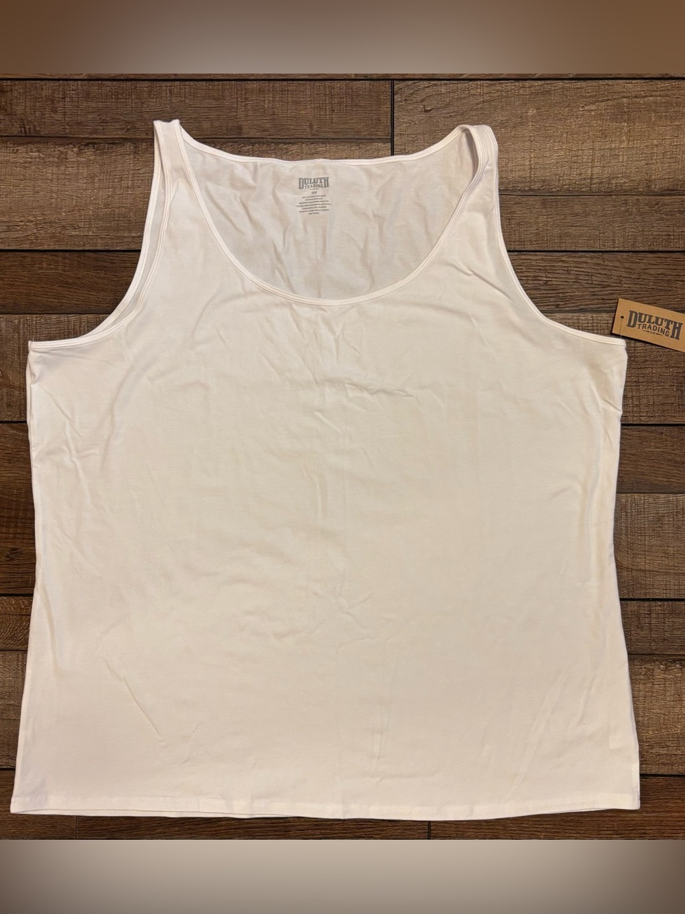 Duluth Trading Co White Scoop Neck Women's Tank